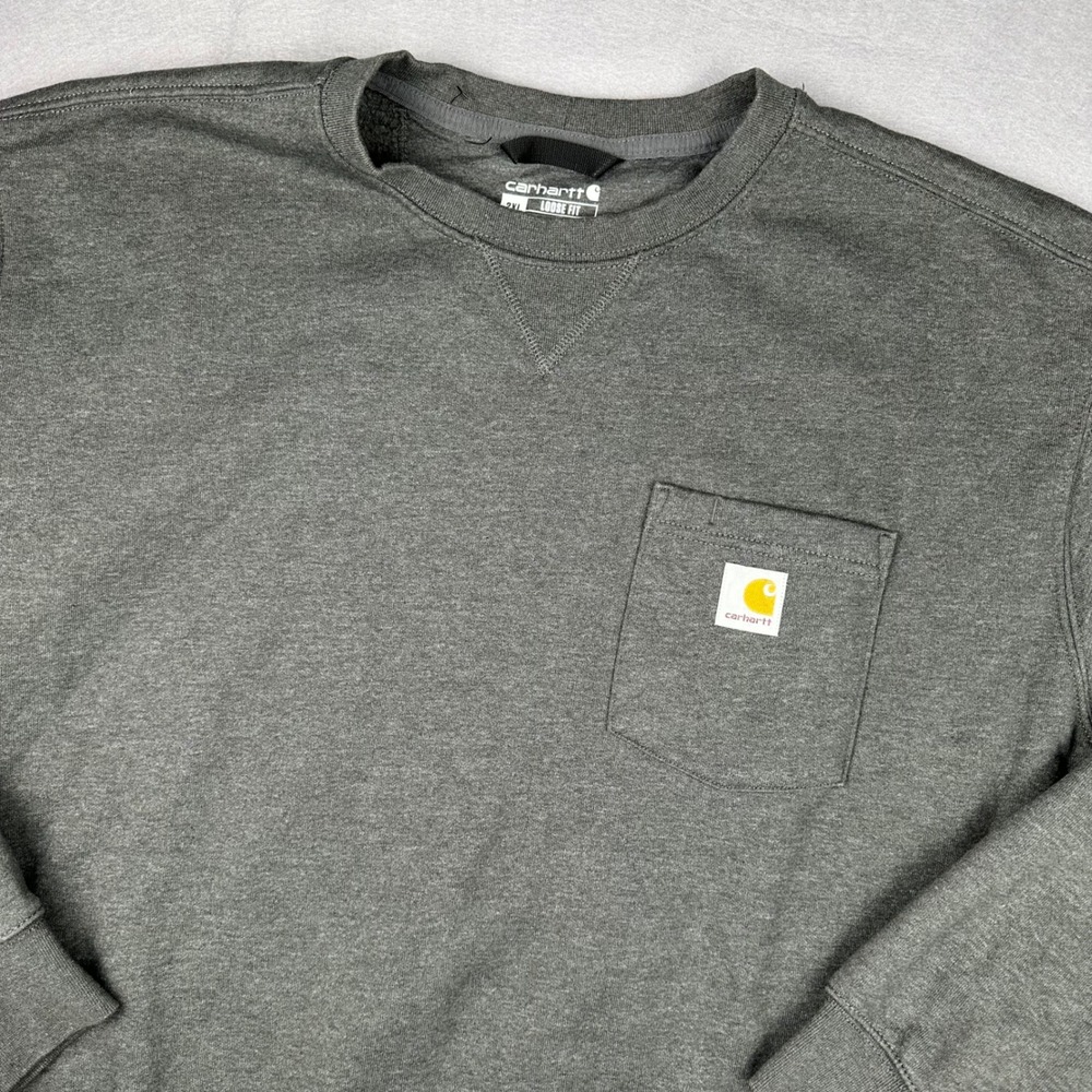 Carhartt Mens Loose Fit Midweight Pocket Sweatshirt Gray TS3852-M 2XL
